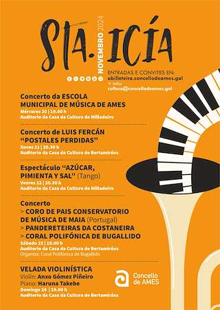 Fechas, información, programa, cartel, imágenes, mapa y ubicación de Concertos de Santa Icía  en  Ames