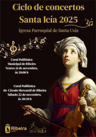 Fechas, información, programa, cartel, imágenes, mapa y ubicación de Concertos de Santa Icía (2025)  en  Ribeira