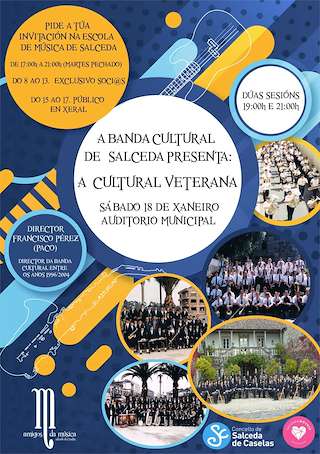 Fechas, información, programa, cartel, imágenes, mapa y ubicación de Concierto A Cultural Veterana   en  Salceda de Caselas