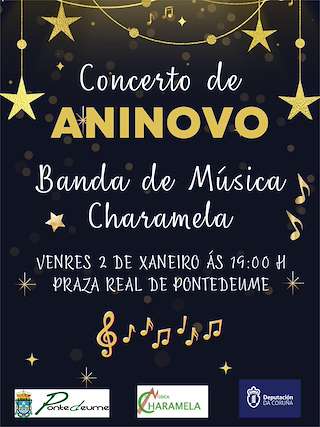 Fechas, información, programa, cartel, imágenes, mapa y ubicación de Concierto de Año Nuevo (2026)  en  Pontedeume