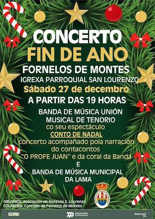 Fechas, información, programa, cartel, imágenes, mapa y ubicación de Concierto de Fin de Año (2025)  en  Fornelos de Montes