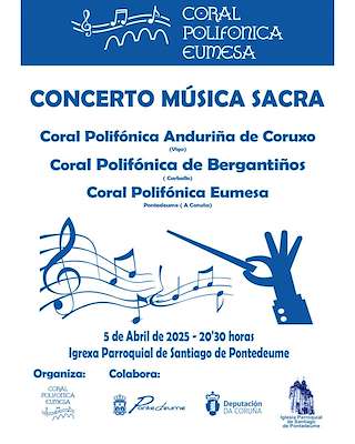 Fechas, información, programa, cartel, imágenes, mapa y ubicación de Concierto de Música Sacra   en  Pontedeume