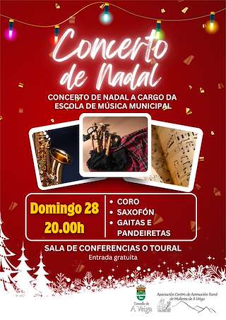 Fechas, información, programa, cartel, imágenes, mapa y ubicación de Concierto de Navidad  en  A Veiga