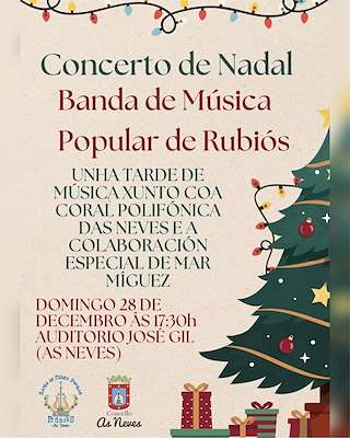 Fechas, información, programa, cartel, imágenes, mapa y ubicación de Concierto de Navidad (2025) en As Neves