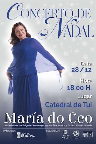 Fechas, información, programa, cartel, imágenes, mapa y ubicación de Concierto de Navidad de María do Ceo (2025)  en  Tui