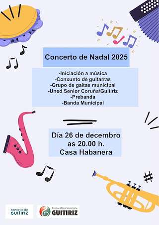 Fechas, información, programa, cartel, imágenes, mapa y ubicación de Concierto de Navidad (2025) en Guitiriz