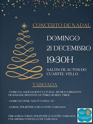 Fechas, información, programa, cartel, imágenes, mapa y ubicación de Concierto de Navidad  en  Taboada