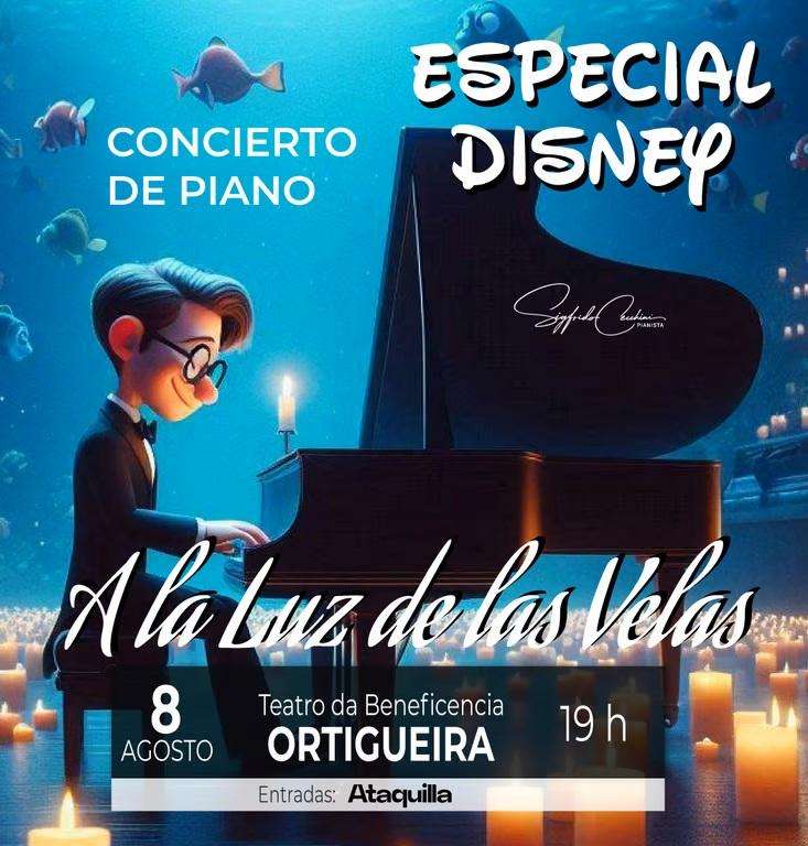 Concierto de Piano "A La Luz de Las Velas" - Especial Disney en Ortigueira