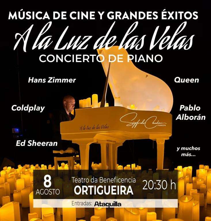 Concierto de Piano “A la Luz de las Velas” - Música de Cine y Grandes Éxitos en Ortigueira