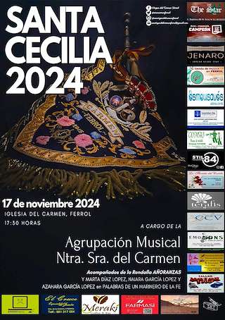Fechas, información, programa, cartel, imágenes, mapa y ubicación de Concierto de Santa Cecilia   en  Ferrol