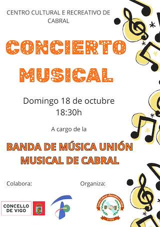 Fechas, información, programa, cartel, imágenes, mapa y ubicación de Concierto Musical de Cabral (2026)  en  Vigo