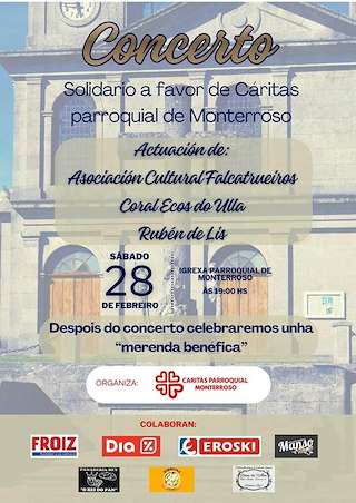Fechas, información, programa, cartel, imágenes, mapa y ubicación de Concierto Solidario (2026)  en  Monterroso
