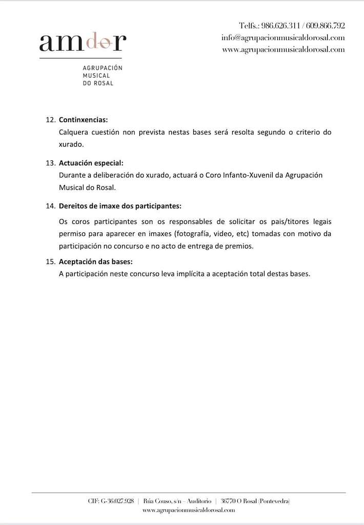 I Concuros Infanto - Xuvenil de Panxoliñas en O Rosal