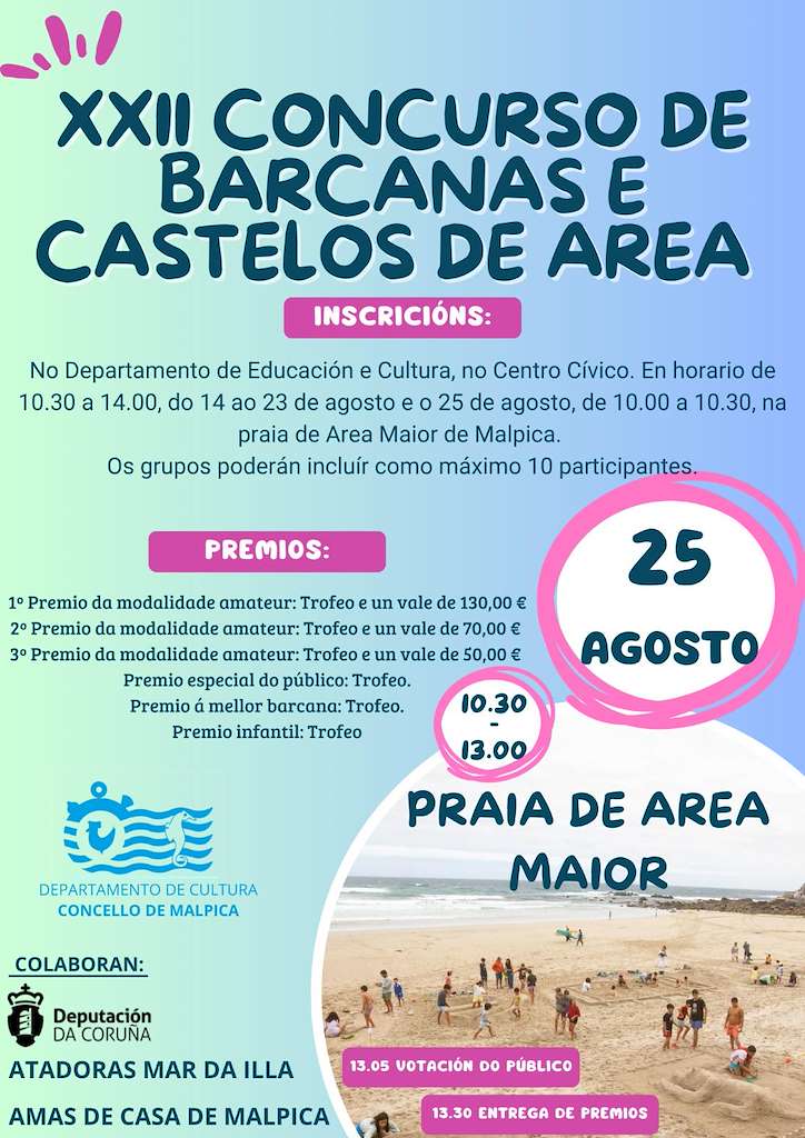XXII Concurso Barcanas e Castelos de Area en Malpica de Bergantiños