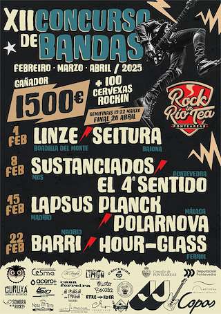 Fechas, información, programa, cartel, imágenes, mapa y ubicación de XII Concurso de Bandas Rock In Tea  en  Ponteareas