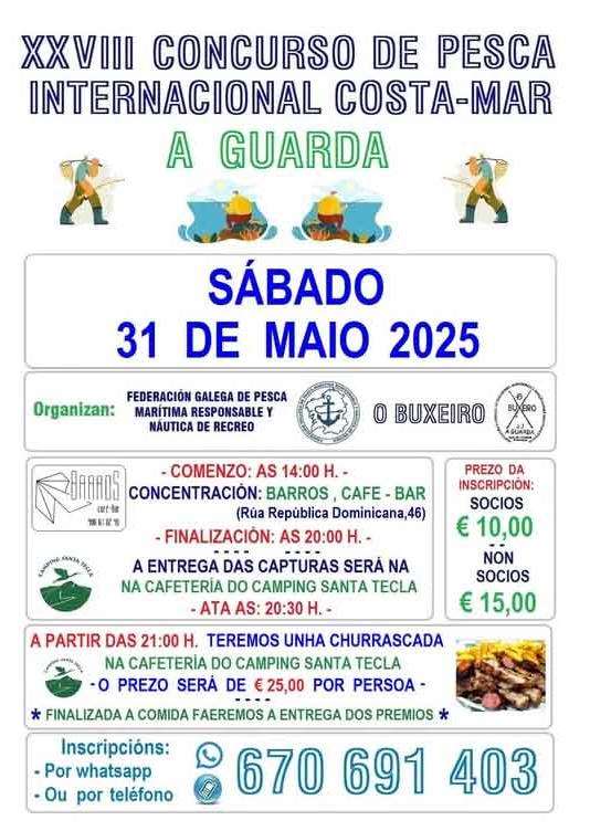 XXVIII Concurso de Pesca Internacional Costa-Mar (2025) en A Guarda