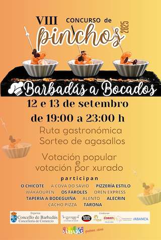 Fechas, información, programa, cartel, imágenes, mapa y ubicación de VIII Concurso de Pinchos  en  Barbadás
