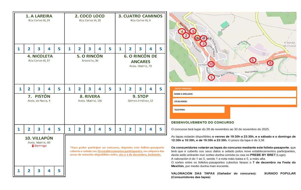 III Concurso de Tapas en Becerreá