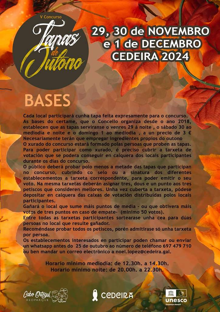 III Concurso de Tapas de Outono  en Cedeira