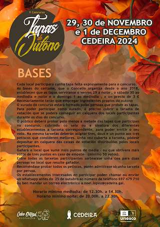 Fechas, información, programa, cartel, imágenes, mapa y ubicación de V Concurso de Tapas de Outono   en  Cedeira