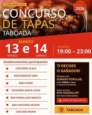 Fechas, información, programa, cartel, imágenes, mapa y ubicación de Concurso de Tapas   en  Taboada