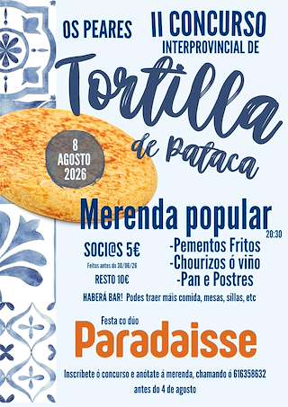 Fechas, información, programa, cartel, imágenes, mapa y ubicación de II Concurso Interprovincial de Tortilla (2026)  en  A Peroxa
