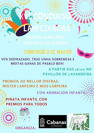 Fechas, información, programa, cartel, imágenes, mapa y ubicación de XVI Concurso Larpeiradas  en  Cabanas