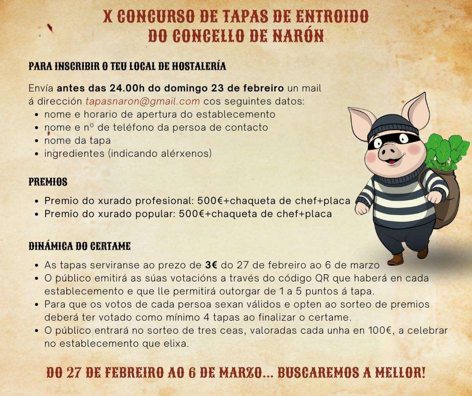 X Concurso Tapas de Entroido en Narón