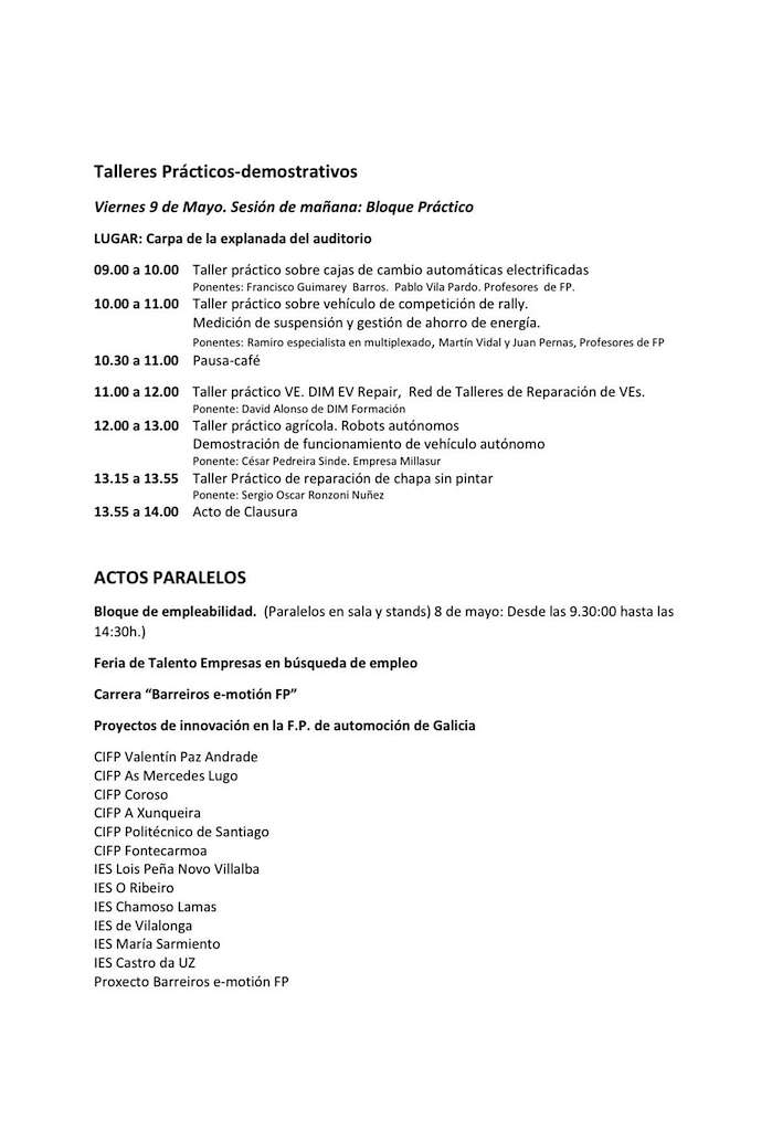 II Congreso Mobilidad Sostenible en Medios de Transporte - FP Gallega (2025) en Vilagarcía de Arousa