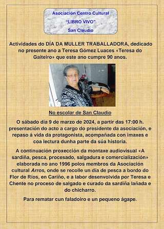 Conmemoración del Día de la Mujer Trabajadora (2026) en Ortigueira