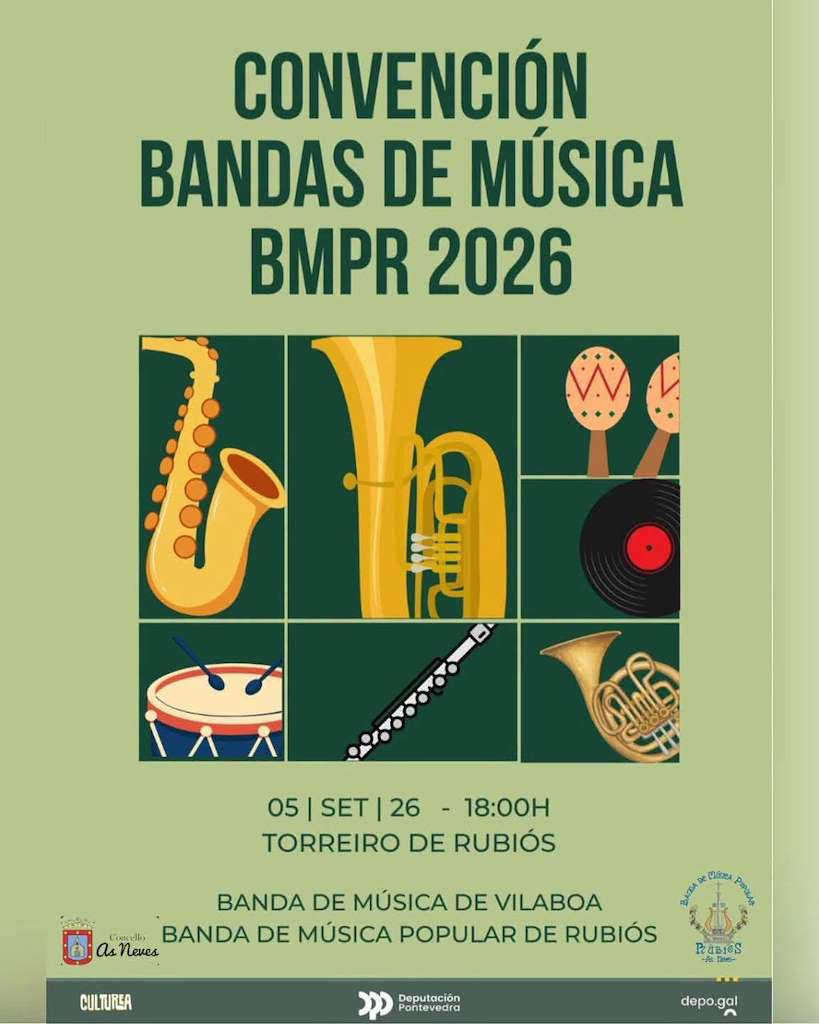 XVI Convención Bandas de Música (2026) en As Neves