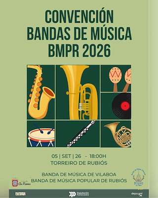 Fechas, información, programa, cartel, imágenes, mapa y ubicación de XVI Convención Bandas de Música (2026) en As Neves
