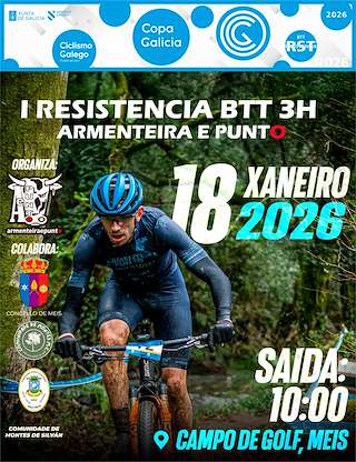 Fechas, información, programa, cartel, imágenes, mapa y ubicación de I Copa Gallega de Resistencia BTT 3H Armenteira e Punto (2026)  en  Meis