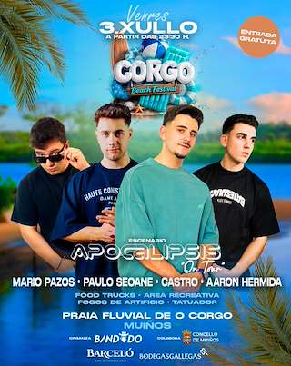Fechas, información, programa, cartel, imágenes, mapa y ubicación de Corgo Beach Festival  (2026)  en  Muíños