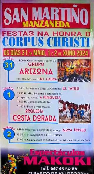 Corpus Christi de San Martiño (2026) en Manzaneda