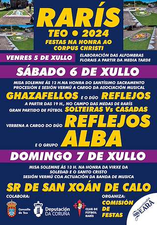 Corpus y Virgen de la Soledad de Rarís en Teo