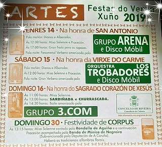 San Antonio, Virxe do Carme e Sagrado Corazón de Xesús de Artes en Ribeira