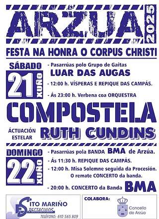 Fechas, información, programa, cartel, imágenes, mapa y ubicación de Corpus Christi  en  Arzúa