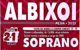 Fechas, información, programa, cartel, imágenes, mapa y ubicación de Corpus Christi de Albixoi  en  Mesía