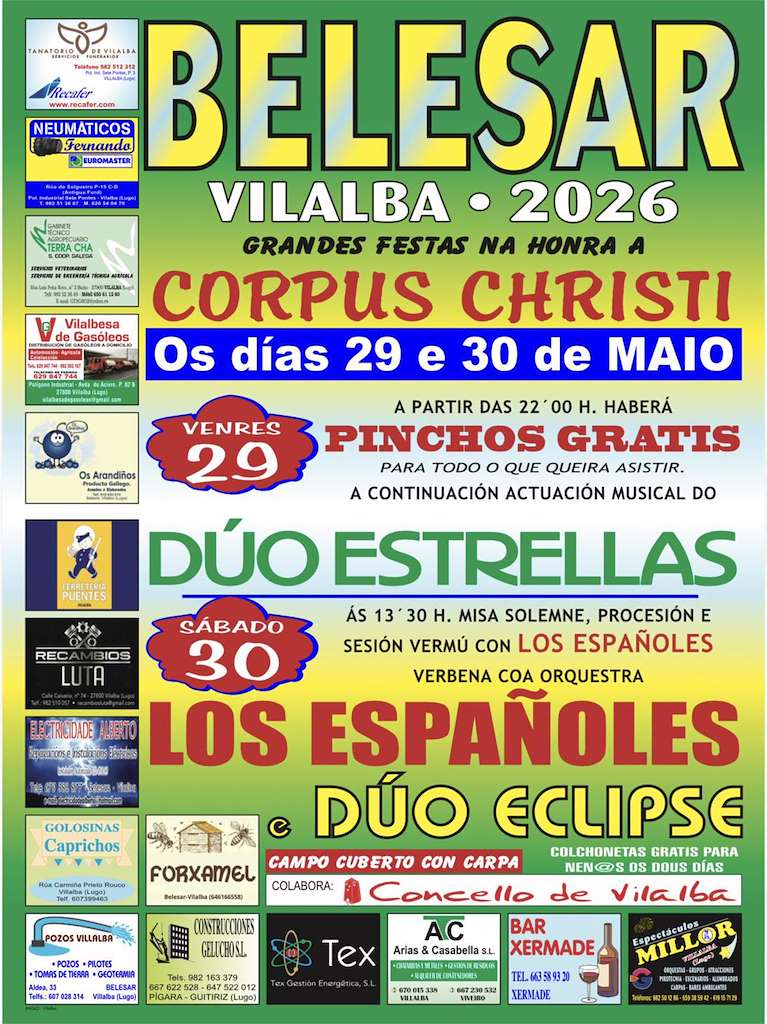 Corpus Christi de Belesar (2026) en Vilalba