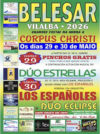 Fechas, información, programa, cartel, imágenes, mapa y ubicación de Corpus Christi de Belesar (2026)  en  Vilalba