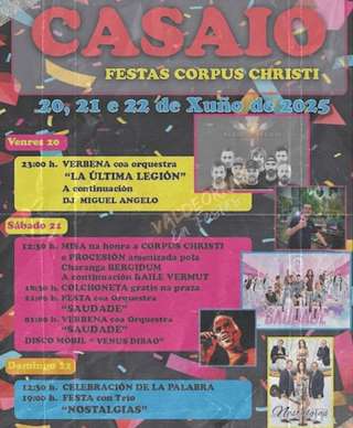 Fechas, información, programa, cartel, imágenes, mapa y ubicación de Corpus Christi de Casaio  en  Carballeda de Valdeorras
