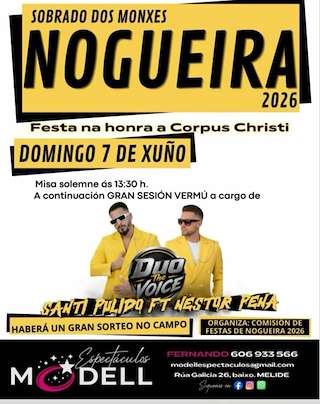 Fechas, información, programa, cartel, imágenes, mapa y ubicación de Corpus Christi de Nogueira   en  Sobrado