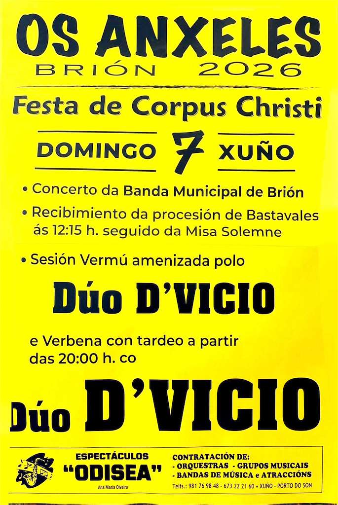 Corpus Christi de Os Ánxeles (2026) en Brión