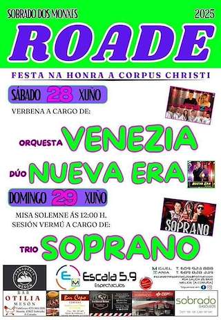 Fechas, información, programa, cartel, imágenes, mapa y ubicación de Corpus Christi de Roade  en  Sobrado
