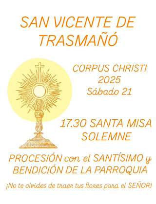 Fechas, información, programa, cartel, imágenes, mapa y ubicación de Corpus Christi de San Vicente de Trasmañó  en  Redondela