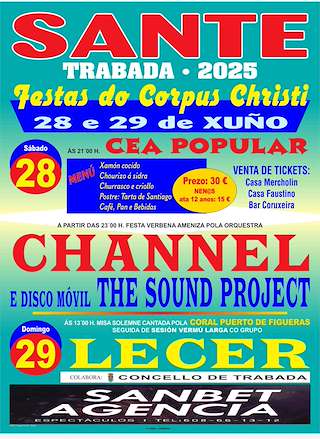 Fechas, información, programa, cartel, imágenes, mapa y ubicación de Corpus Christi de Sante  en  Trabada