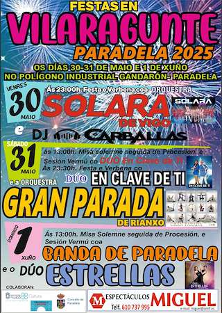 Fechas, información, programa, cartel, imágenes, mapa y ubicación de Corpus Christi de Vilaragunte  en  Paradela