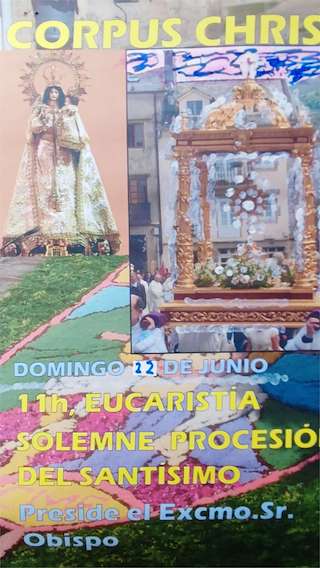 Fechas, información, programa, cartel, imágenes, mapa y ubicación de Corpus Christi  en  Mondoñedo