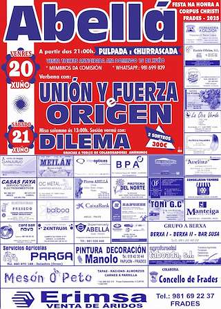 Fechas, información, programa, cartel, imágenes, mapa y ubicación de Corpus de Abellá  en  Frades